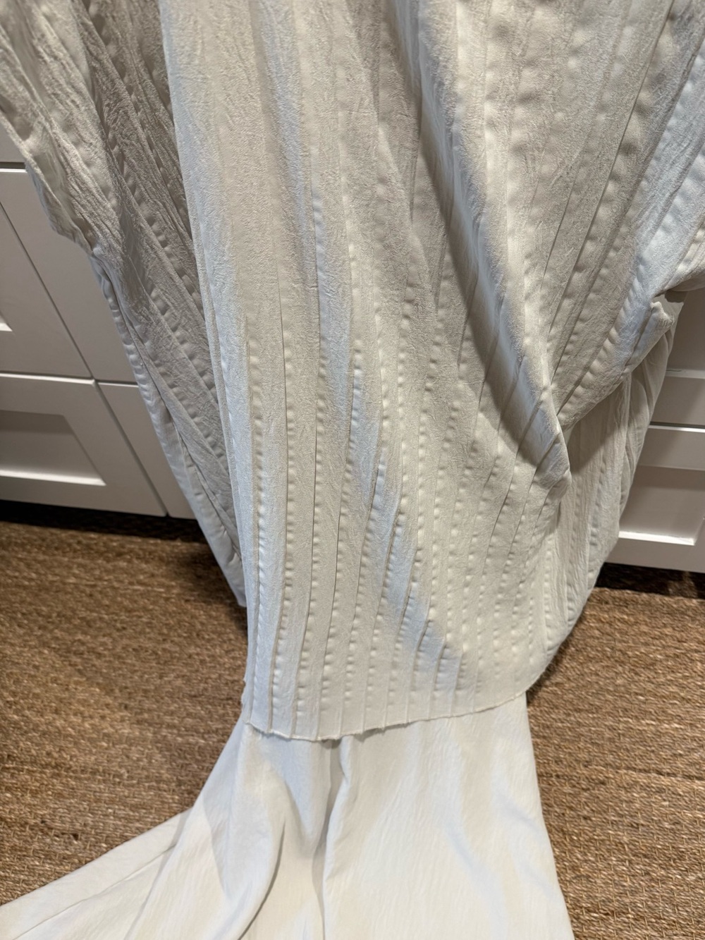 Zara Ivory Textured Maxi Dress